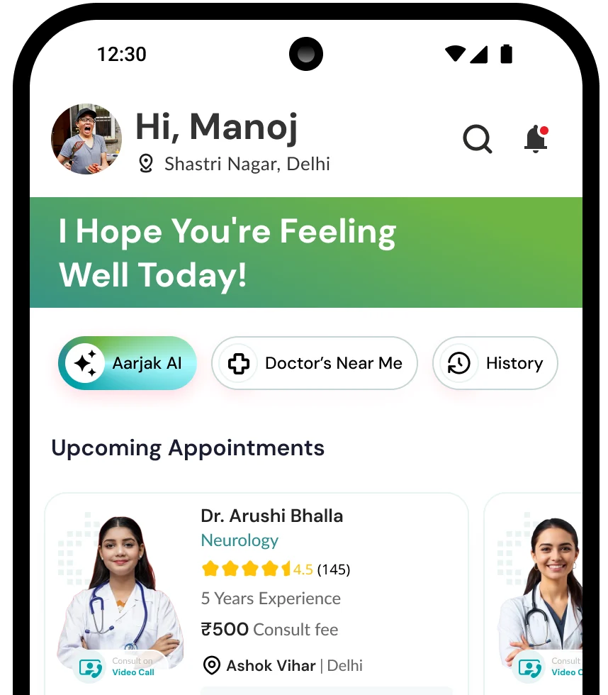 List of Doctors Matched by AI – InsureKlick Healthcare Platform